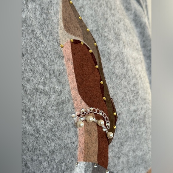 COPY - NWT! Love & Lace Womens Gray Large Stylish Top Super Soft Like Cashmere - Picture 4 of 14